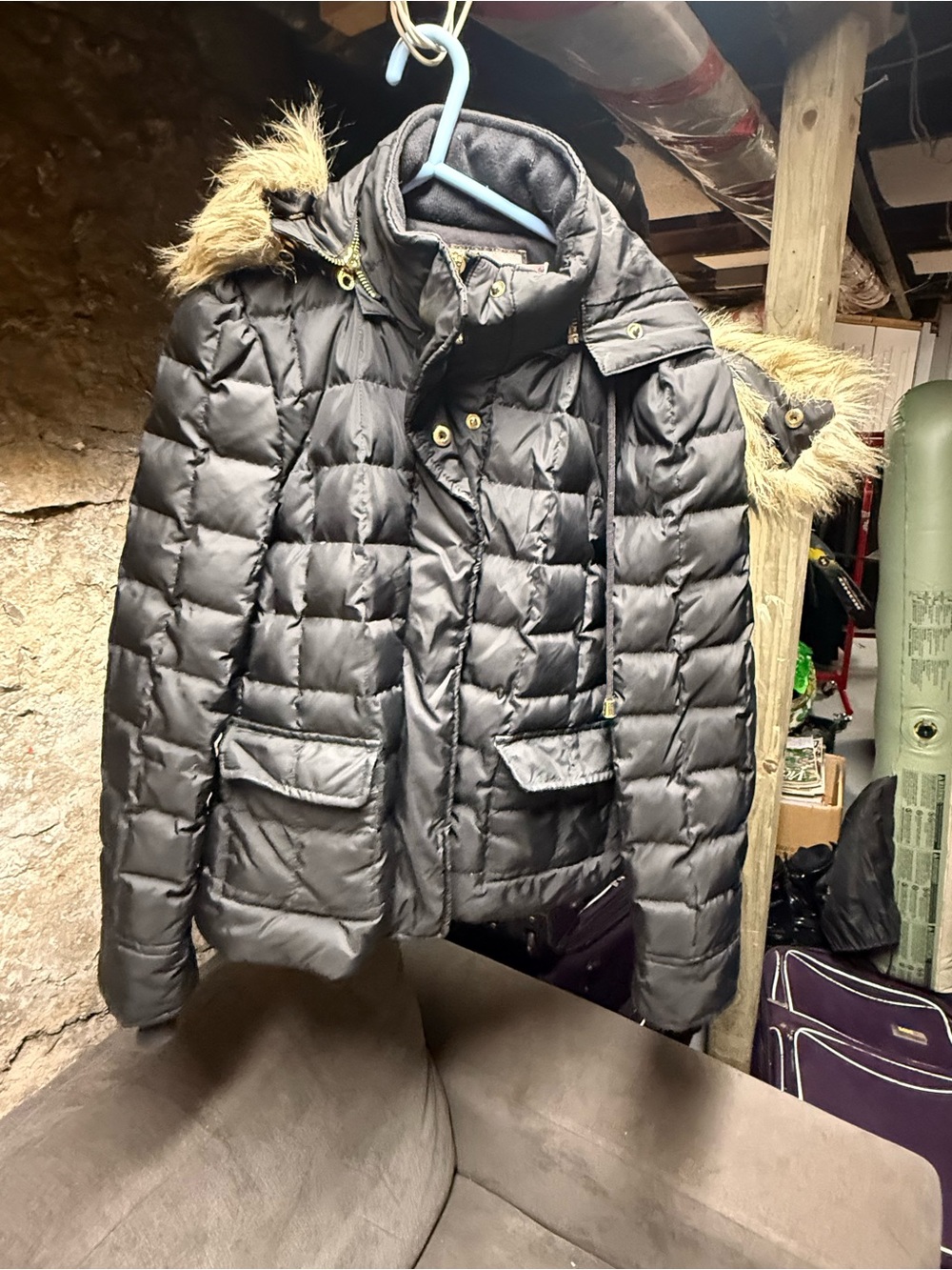 vintage Juicy Couture hooded down puffer jacket Size S